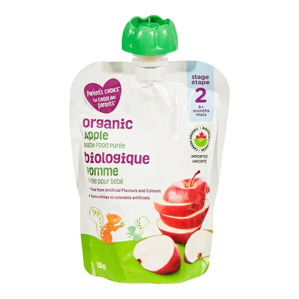 Parent's Choice Organic Apple, Strawberry & Oats Puree 128ml