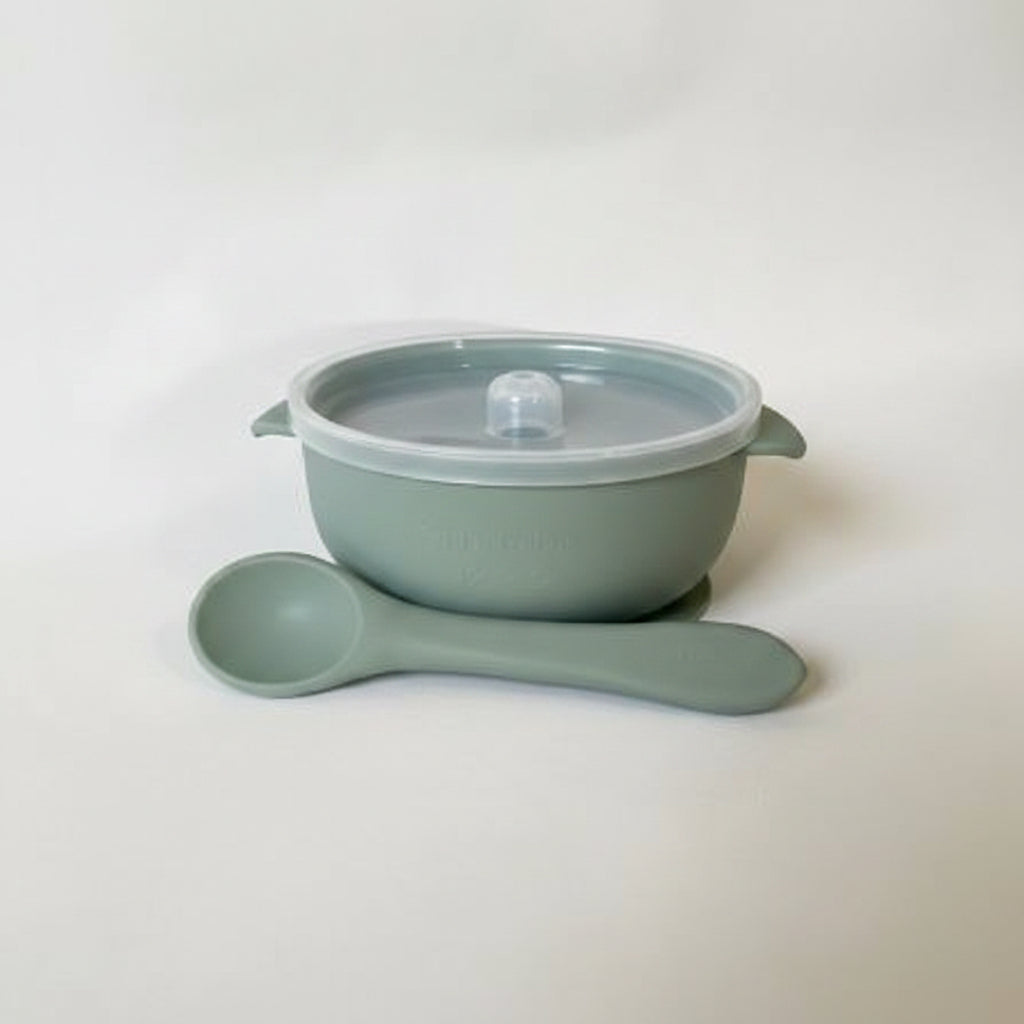 Baby Silicone Bowl with Spoon & Lid