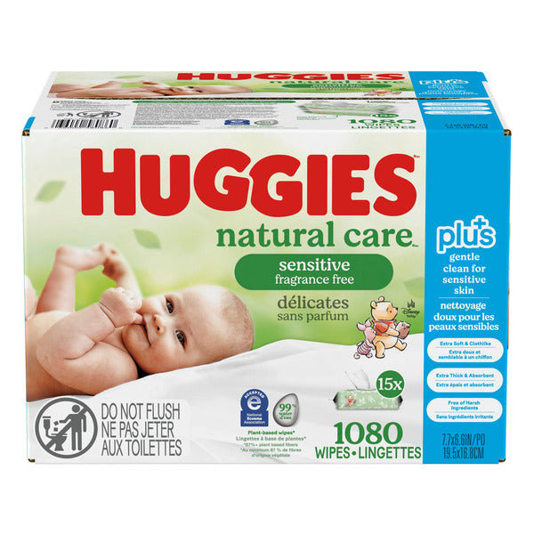 Huggies Wipes Sensitive Natural Care 15x 72(Box)