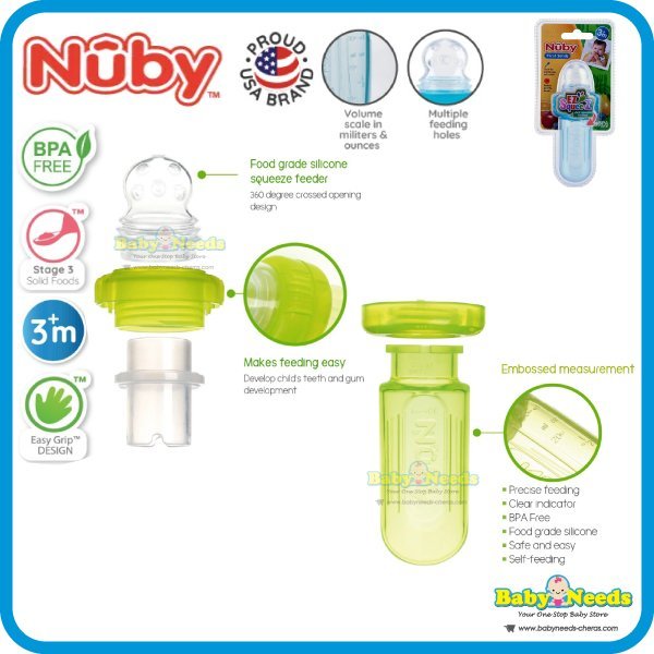 Nuby E-Z Squeeze Baby Food Feeder 3m+