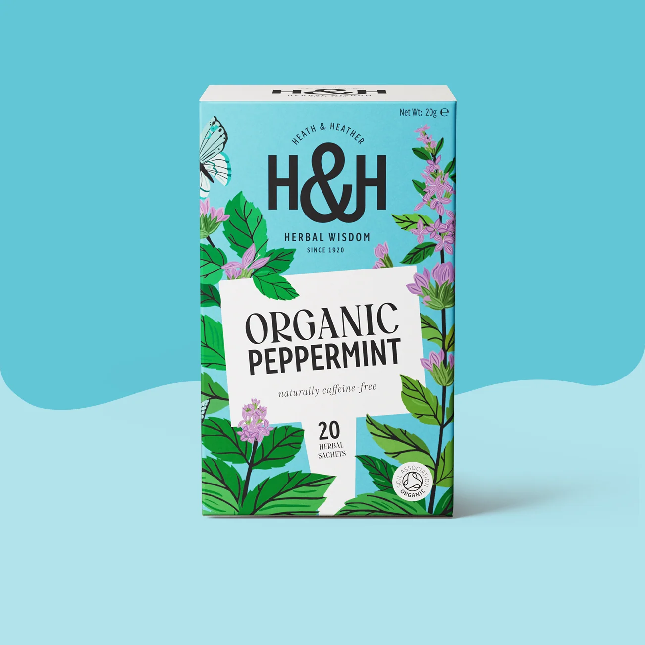 H&H Organic Peppermint  Herbal Tea,   20 Bags