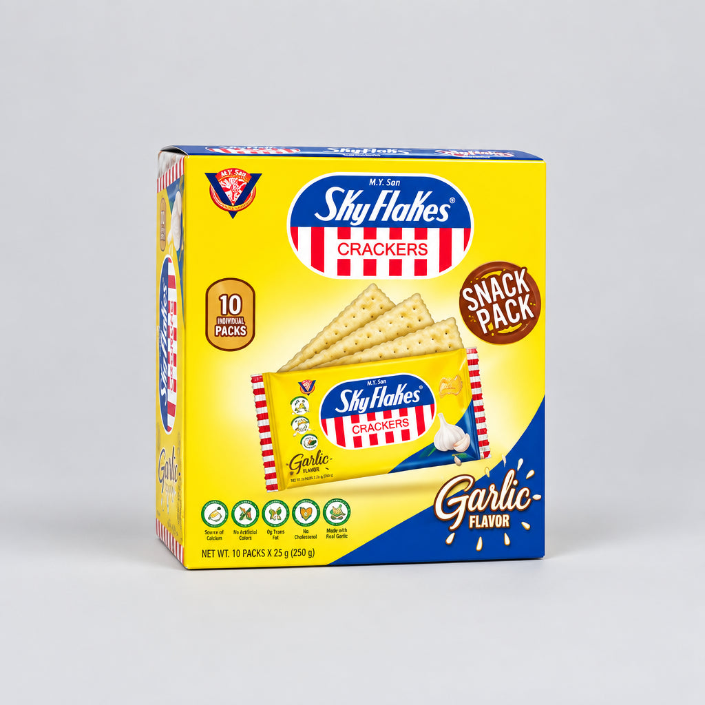 Skyflakes Crackers Snack Pack Garlic Flavour 250g