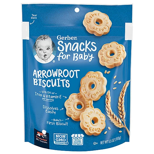 Gerber Snacks Arrowroot Biscuits 170g