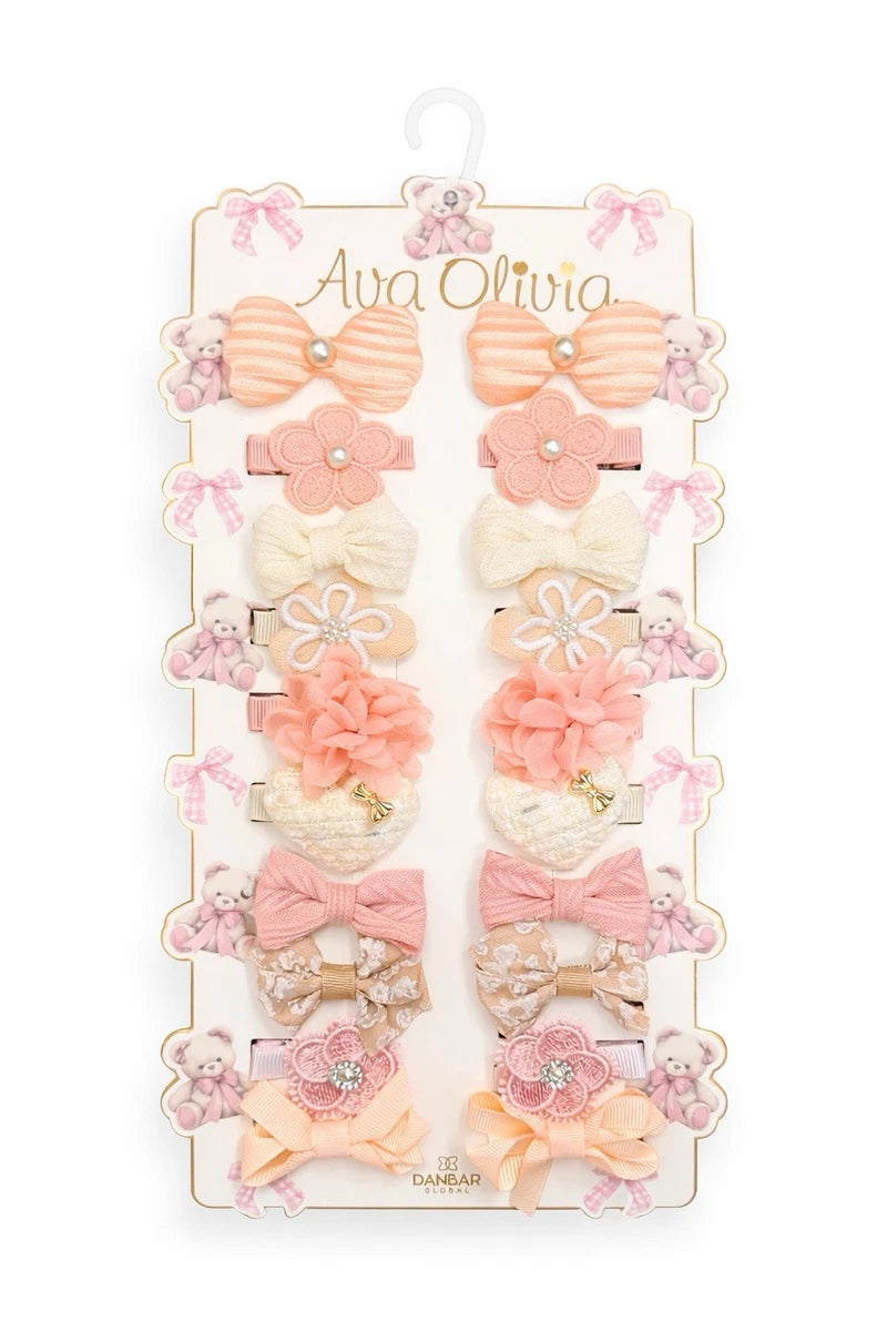 Ava Olivia Danbar bow clip (10 piece)