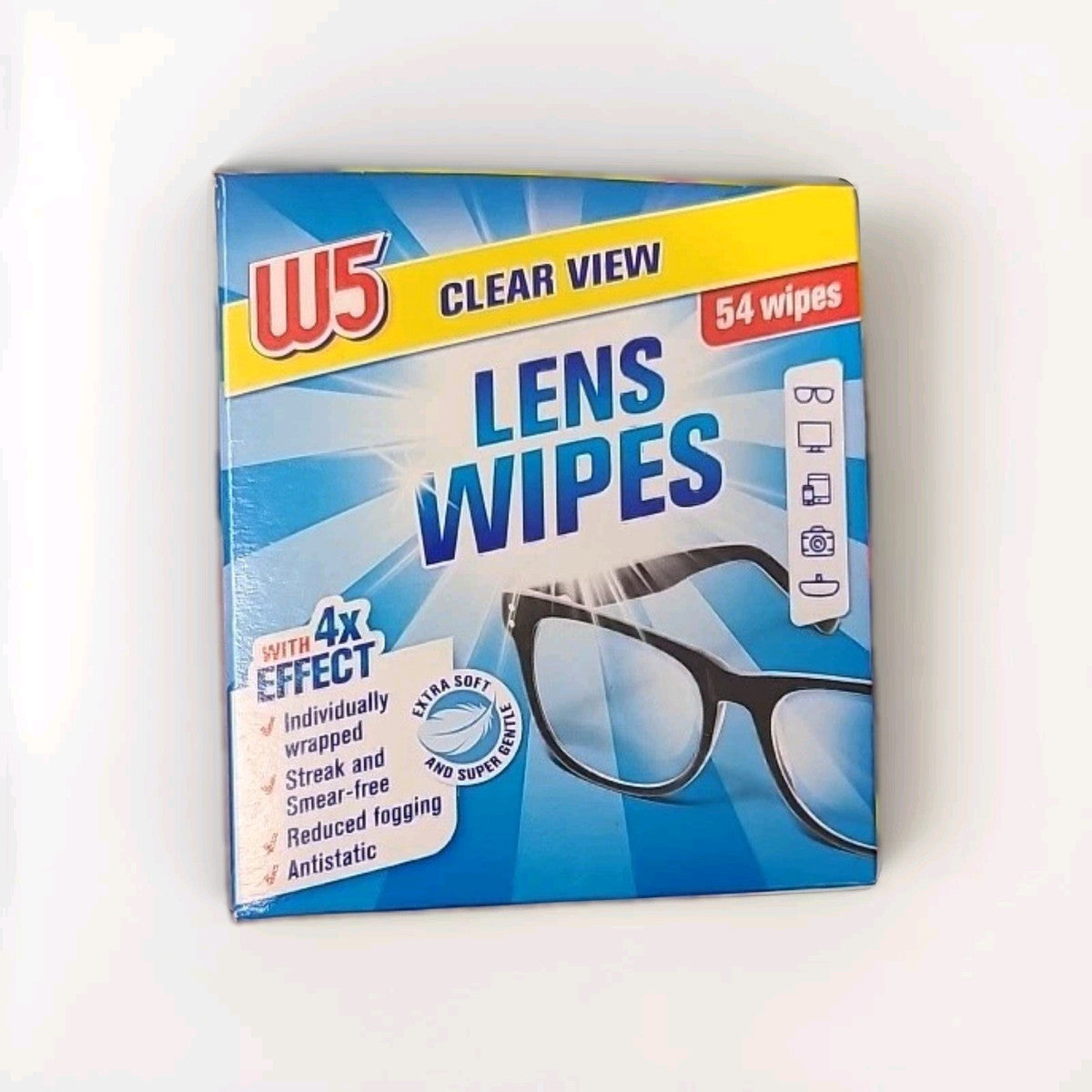 W5 Lens Wipes Clear View ( 54 wipes)