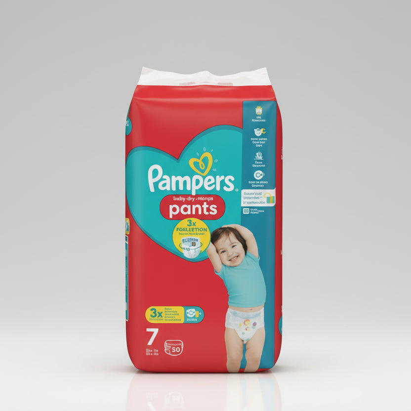 Pampers Baby- Dry Nappy Pants Size 7 50pcs