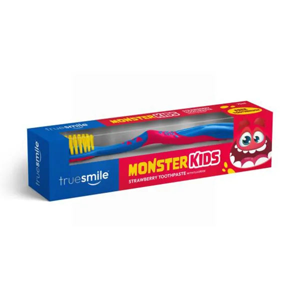 True Smile Monster Kids Toothbrush & Strawberry Toothpaste 75ml